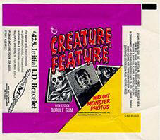 Creature Feature monster card wrapper.