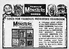 Famous Monsters card back.