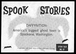 Spook Stories card back.