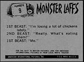 Monster cards. Monster Laffs card back.